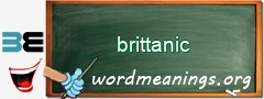 WordMeaning blackboard for brittanic